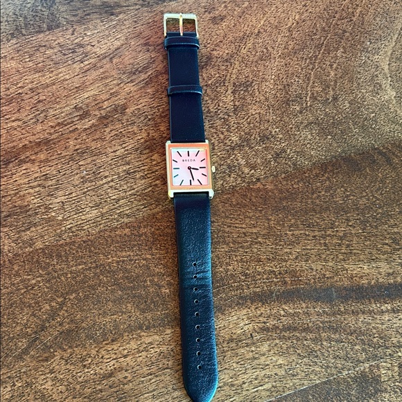 Breda Virgil Square leather Watch with Black Strap - Picture 1 of 4